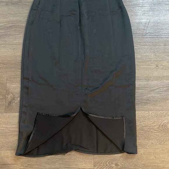 Jason Wu Black Satin Plunging Neckline Halter Midi Dress NWT - Picture 8 of 10